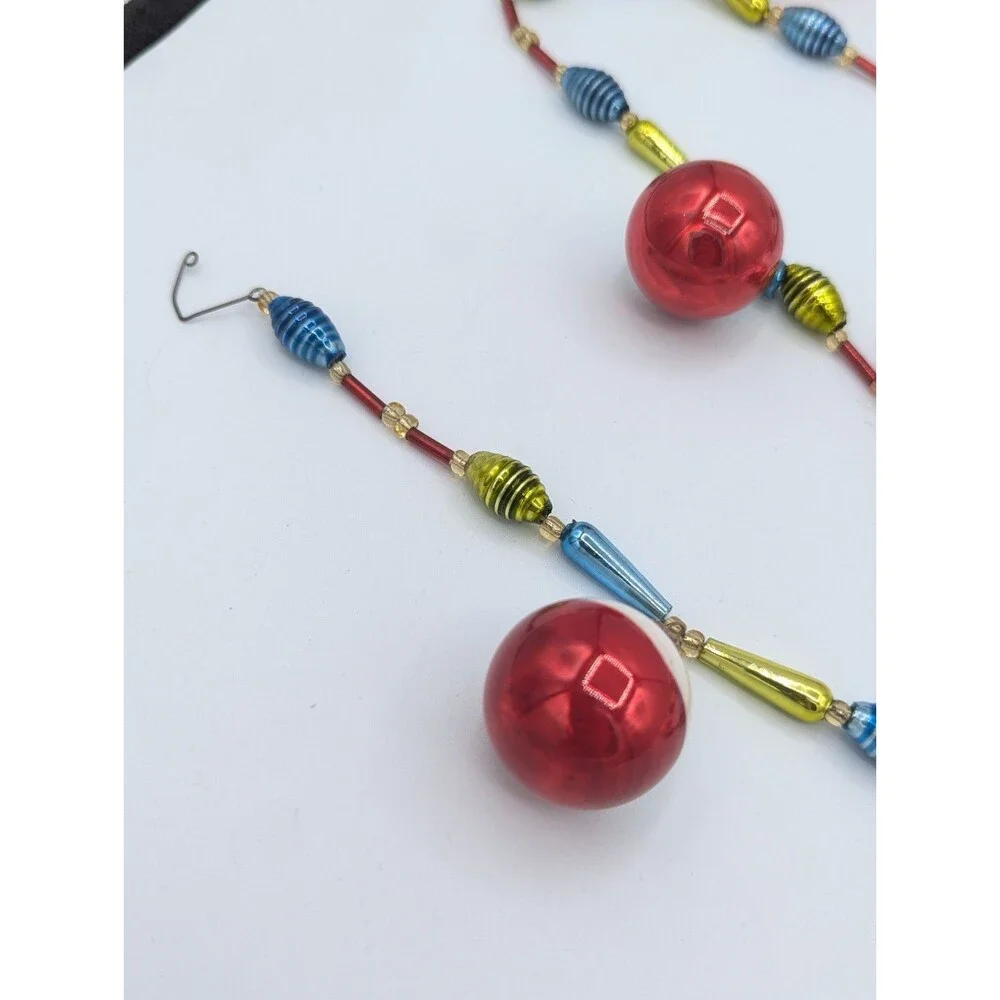 Cody Foster 6ft Glass Fishing Garland Red Bobbers Mercury Glass Fish Cabin Decor